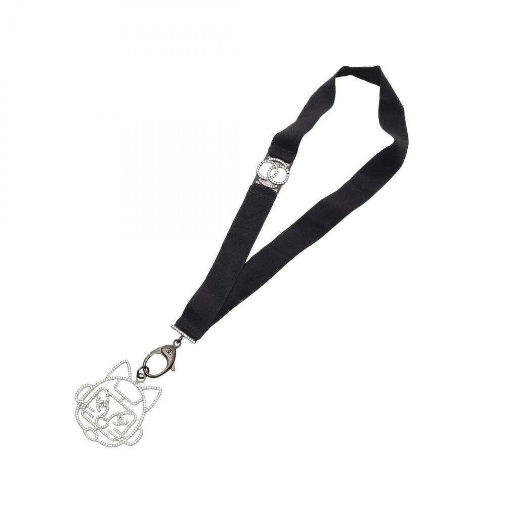 CHANEL Authentic Black Logo Necklace - Picture 2 of 6